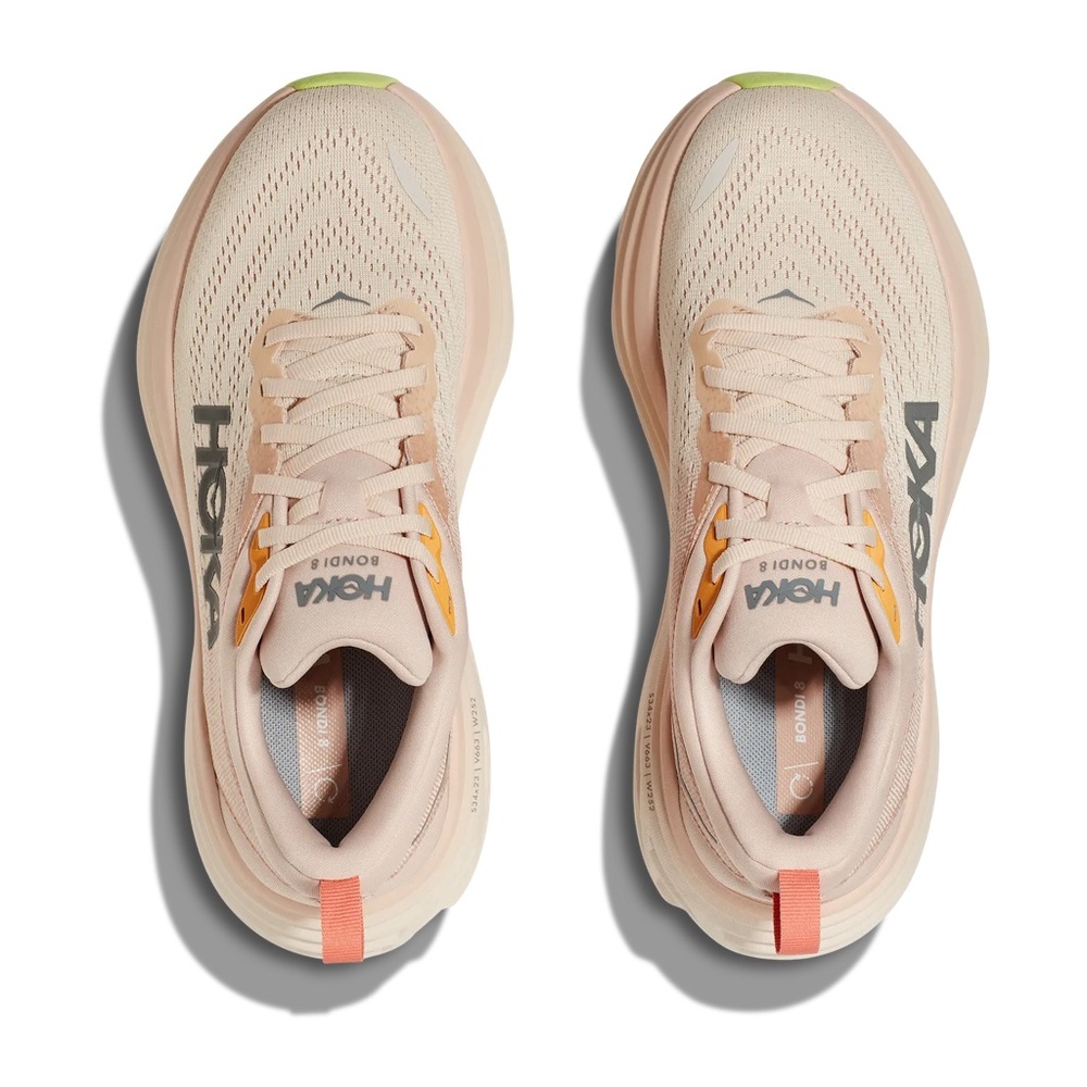 Hoka Womens Bondi 8 Cream Vanilla Running Shoes - Picture 5 of 9